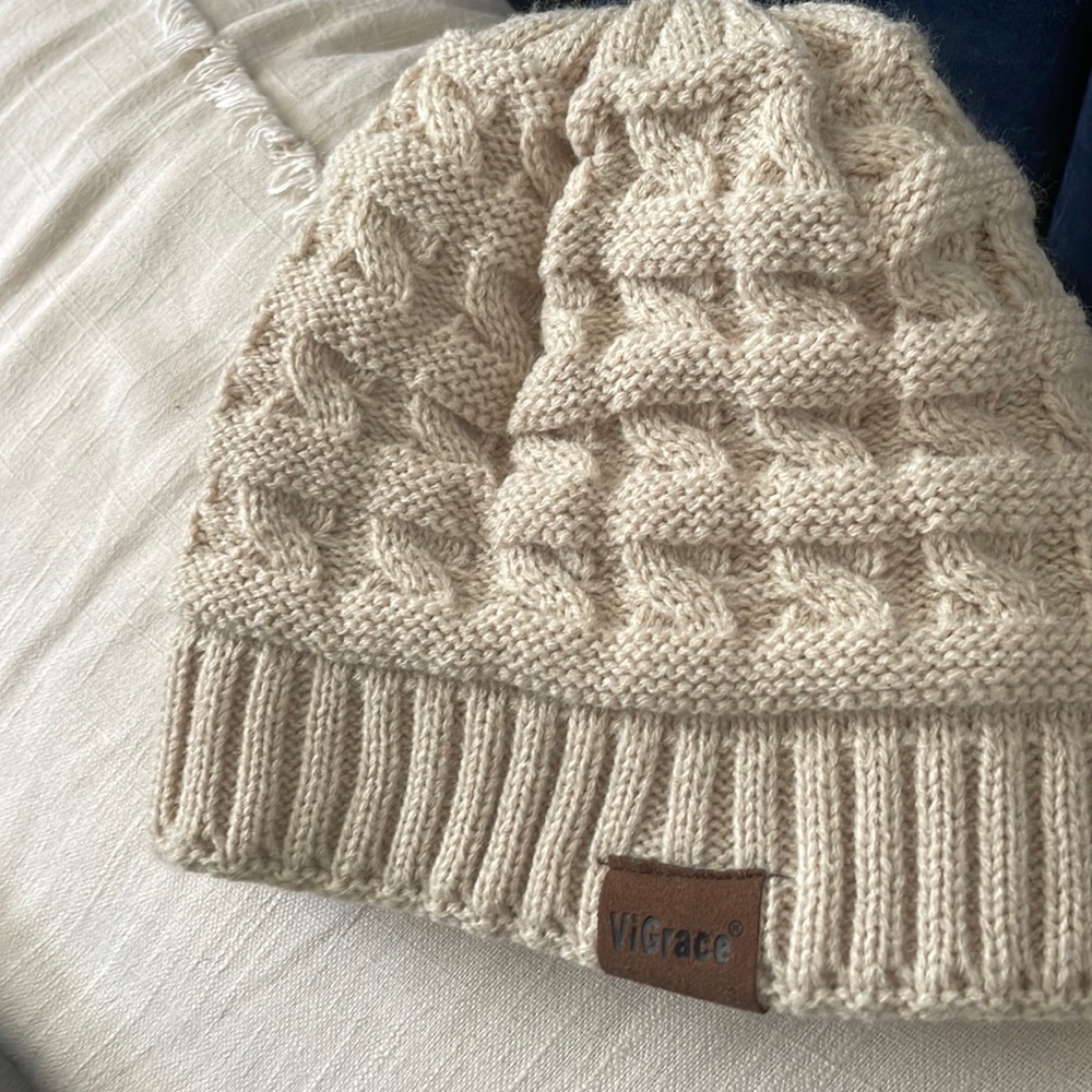knit fleece Vigrace winter beanie